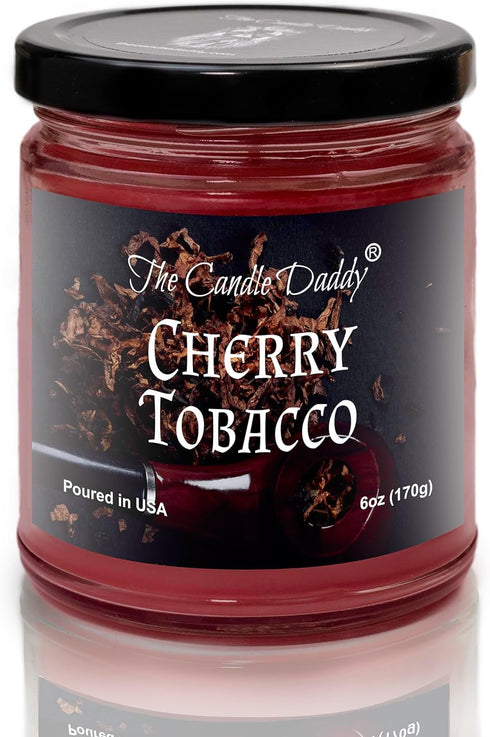 Cherry Tobacco Scented Candle - 6 Ounce Jar Candle...