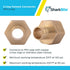 SharkBite 3/4 Inch FNPT Crimp Connector, Pack of 5, Brass Plumbing Fitting, PEX Pipe, PE-RT, UC088LFA5...