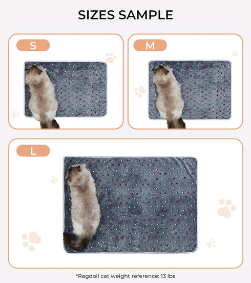 Luciphia 1 Pack 2 Pet Blankets for Dogs Cats, Fleece Print Dog Cat Blankets for Small Medium Large Puppy Kitten, Dot Grey White Medium(30x20 inch)...