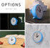 Suction-cup Waterproof Bathroom Clock, Desktop Clocks for Bathroom, 4 Inches Silent Non-Ticking Prevent Mist Wall Clock Light Blue...