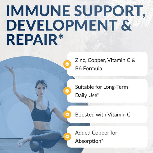 EquiLife - Balanced Zinc, Immune Support Supplement, Rich in Antioxidant, Zinc Copper Supplement, Source of Vitamin C, & Vitamin B6, Promotes Ener...