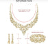 Rhinestone Bridal Jewelry Sets for Women Crystal Necklace Earrings Bracelet Set Silver-Tone Wedding Bridal Bridesmaid Gifts fit with Wedding Dress...
