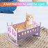 Baby Doll Crib, Wooden Baby Crib for Dolls, Doll House Furniture and Accessories Set, Small Baby Doll Crib Cradle, Baby Doll with Bed for Kids (Ba...