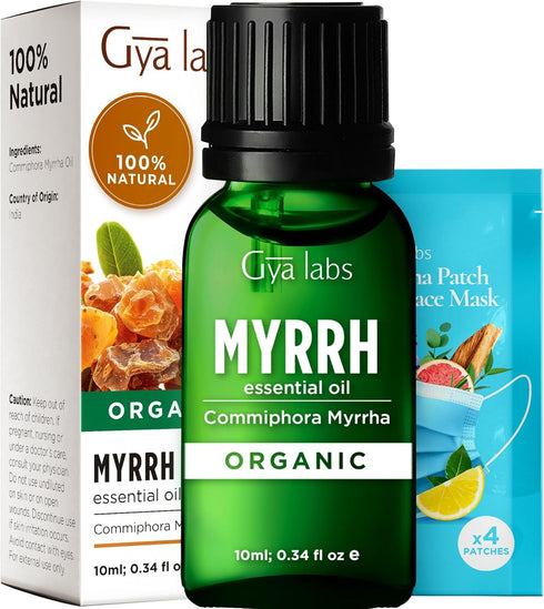 Gya Labs Organic Myrrh Essential Oil for Skin and face- 100% Pure Natural Myrrh Oils Organic for Diffuser, Hair, Candle Making & Massage, Natural ...