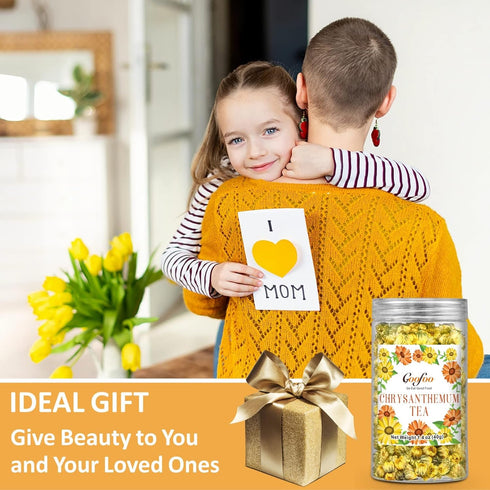 Chrysanthemum Tea, Yellow Edible Flowers, Dried Taiju Bulk, ?? Herbal Tea, Decaffeinated Natural Sweet, Ideal for Gift, 1.4 oz...
