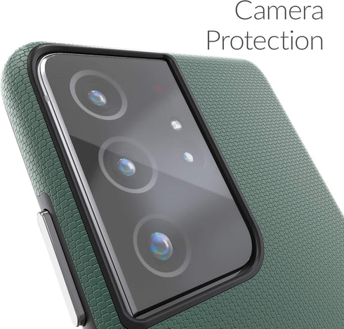 Crave Dual Guard for Galaxy S21 Ultra Case, Shockproof Protection Dual Layer Case for Samsung Galaxy S21 Ultra, S21 Ultra 5G (6.8 inch) - Forest G...