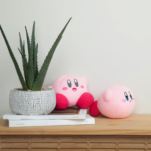 TOMY Nuiguru Knit Kirby Plush - Waving Kirby Plushie - Crochet Plushies - Collectible Crochet Stuffed Animals - Soft Cozy Plush Toys and Kirby Roo...