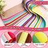 40 Pcs Solid Color Cotton Jelly Fabric Patchwork Roll Fabric, 2.55 Inch Roll Up Cotton Craft Patchwork Roll, Cotton Quilting Fabric Bundle for Qui...
