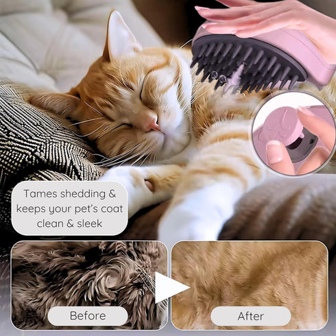 Generic Cat Steam Brush for Cats and Dogs - Self Cleaning Cat Hair Brush with Steam for Shedding and Loose Hair, Deshedding Dog Brush for Grooming...