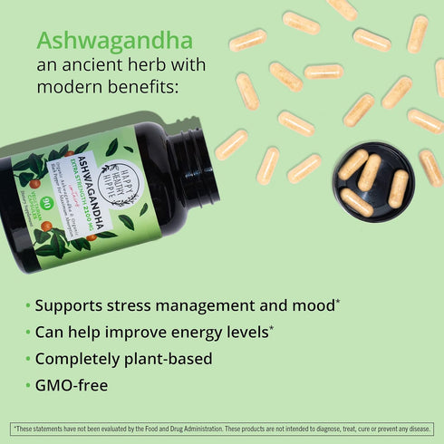 Organic Ashwagandha Capsules 2100mg – Stress Relief Supplement - Extra Strength - 100% Herbal, USDA Organic Ashwagandha Root Powder Extract w/ Bla...