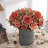Artificial Flowers Fake Peony Silk Flowers Hydrangea Bouquet Decor Faux Camellia Flower for Home Living Room Table Centerpieces Decoration...