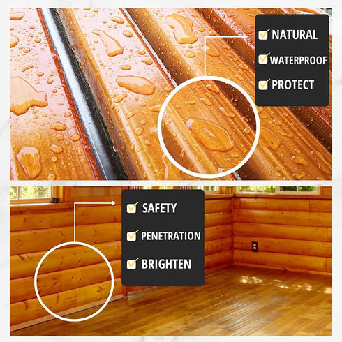 Tung Oil for Wood Finishing with Brush, 100% Natural Pure Tung Oil with Good Penetration, Waterproof Tung Oil for Bare Wood Such as Wood Furniture...