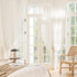 FMFUNCTEX Linen Sheer Curtains for Bedroom, Beige Curtains 54 inch Length for Living Room, Natural Flax Blend Window Draperies for Farmhouse Curta...