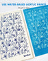 KEOKER Silk Screen Stencils for Polymer Clay,Cheetah Leopard Silk Screen for Polymer Clay, 6 PCS Reusable Silkscreen Print Kit for Printing on Cla...