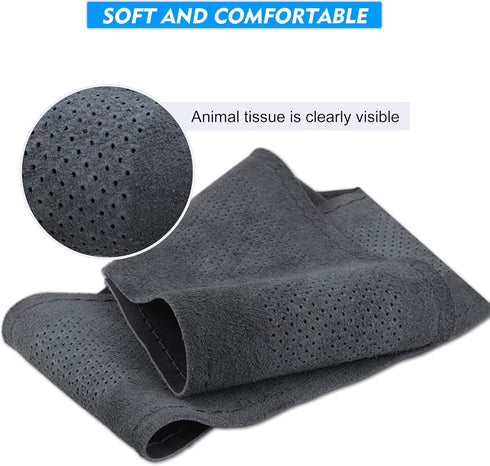 Leather Steering Wheel Cover, Breathable Non-Slip Design, Soft and Comfortable Feeling, Universal 15 Inch Auto Car Steering Wheel Stitch on Wrap?S...