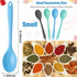 4 Pcs Silicone Mixing Spoons Nonstick Heat Resistant Silicone Cooking Spoon Multicolor Serving Baking Utensil for Kitchen Baking Serving Stirring...