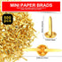 500PCS Mini Paper Brads, HNYYZL Paper Brass Fasteners Metal Brass Brads with Box, Mini Round Head 8mm Paper Fasteners for Paper Crafts, Scrapbooki...