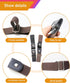 No Buckle Comfortable Elastic Stretch Belts for Womens, Black Elastic Waist Adjustable Invisible Belts for Jeans Pants?2 Sets?...