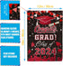Graduation Garden Flag Class of 2024, Red Congrats Grade Flag for Outside Party Hanging Decorations 12x18 Inch Burlap...