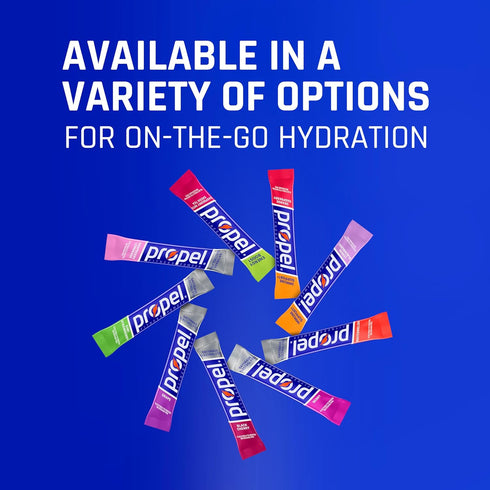 Propel Electrolyte Enhanced Water Drink Mix Powder Packets, 3 Flavor Variety Pack, Zero Calorie & Zero Sugar Hydration with Electrolytes and Vitam...