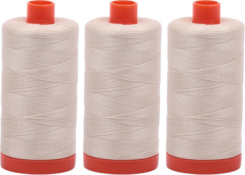 3-PACK - Aurifil Light Beige - A1050-2310 - Mako Cotton Thread Solid 50WT 1422Yds each3...