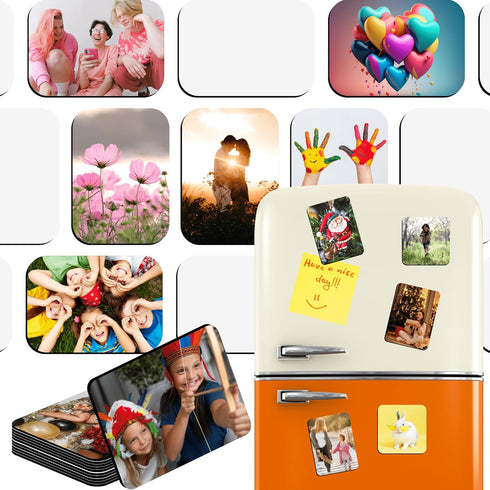 10pcs Sublimation Magnets Blanks, Enlarge 4 x 6 Inch Sublimation Refrigerator Magnet Blanks Personalized Fridge Decorative for Home Wall Decor DIY...