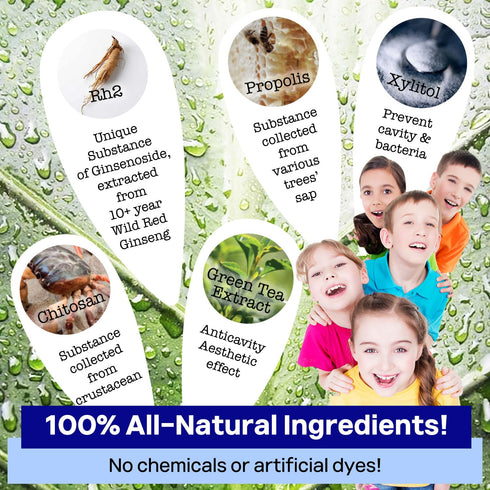 KN FLAX Natural Mild Flavored Portable Mouthwash for Adults and Kids, Alcohol Free Individual Packets, Mouthwash Travel Size, Roobios Flavor, 10ml...