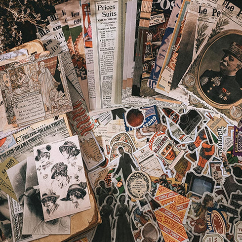 TIYPKE 200pcs Cute Stickers for Journaling - Vintage Scrapbook Paper Aesthetic People Washi Stickers for Bullet Supplies Kit Junk Journal Planners...