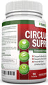 Blood Circulation Support - All Herbal Supplement For Healthy Blood Flow, Arteries & Veins - Promotes Leg Comfort - With Hawthorn, Niacin, L-Argin...
