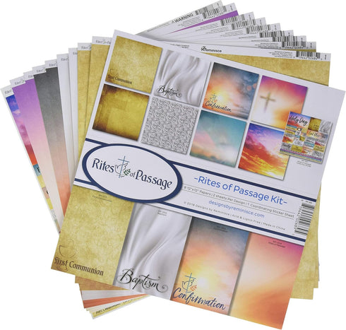 Reminisce Rites of Passage Scrapbook Collection Kit, Multi Color Palette, 12x12 inches...