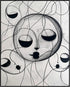 Posterizer 1 pcs-minimalist abstract faces line art-Abstract & Modern Art-Gift for Men Women Teens-Living Room Bedroom Decor- unframed wall art...