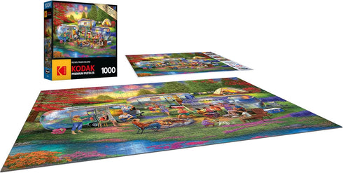 RoseArt - Kodak Premium - Shiny Happy Campers - 1000 Piece Jigsaw Puzzle for Adults...