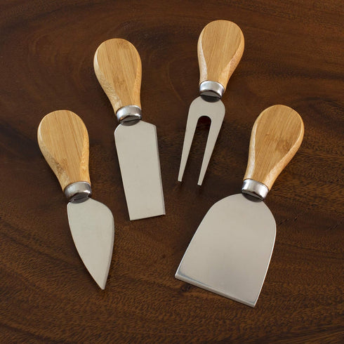 Totally Bamboo 4-Piece Cheese Tool Set, Charcuterie Board Accessories...