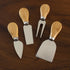 Totally Bamboo 4-Piece Cheese Tool Set, Charcuterie Board Accessories...