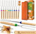 CARPATHEN Marshmallow Roasting Sticks Campfire - Set of 10pcs Smores Sticks With Beautifully Engraved Handles - Perfect as a 4h of July Gift - Tel...