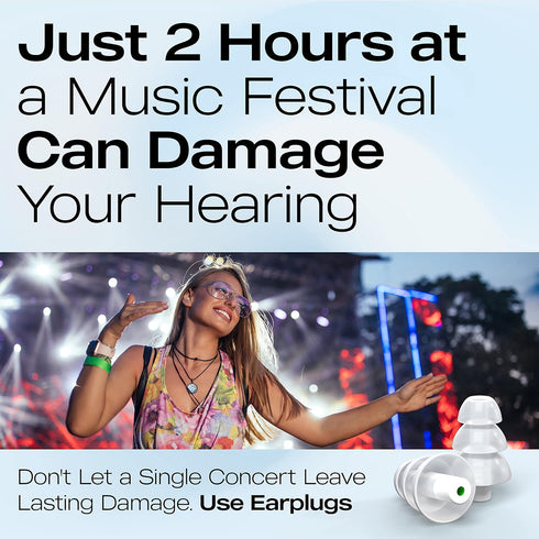 HearSafe Ear Plugs - High Fidelity Earplugs for Musician, Concert, Drummer, DJ & Clubbing - Reusable, Comfortable - Noise Protection, Cancelling (...
