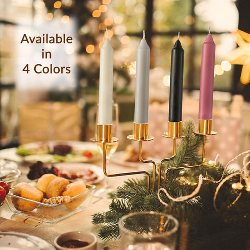 Straight Black Candlesticks - Pack of 8 6" Coated Black Candles - 5 Hour Long Burning Unscented Candles for Halloween, Chime, Wedding, and Home De...