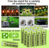 Rechargeable AA Batteries, Ni-MH Double A Solar Batteries High Capacity 1.2V Pre-Charged for Outdoor Solar Lights, String Lights?Pathway Lights(AA...