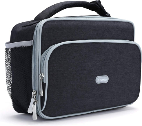 Amersun Lunch Box for Men - Sturdy Insulated Lunch Bag with 2 Pockets & Padded Liner Keep Food Warm Cold for Long Time,Water-resistant Thermal Lun...