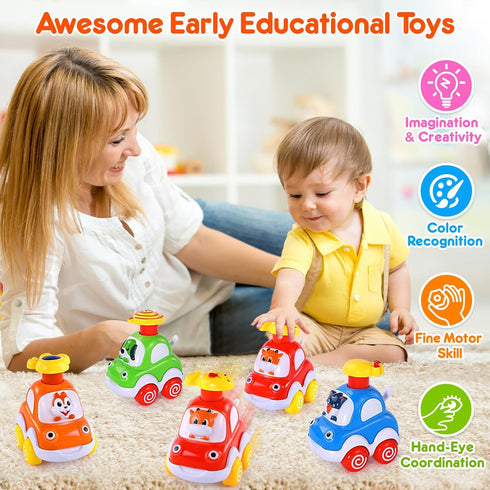 Palmatte Cars Toys for 1 Year Old Boy Birthday Gift Press and Go Car for 2 Years Old Boy Cars for Toddlers 1-3 Baby Toys 12-18 Months Gifts for 1 ...