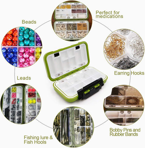 YUKI Fishing Lure Boxes, Bait Storage Case Fishing Tackle Storage Trays Accessory Boxes Thicker Plastic Hooks Organizer Containers for Vest Castin...