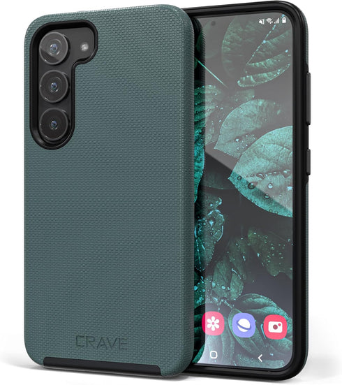 Crave Dual Guard for Samsung Galaxy S23 Case, Shockproof Protection Dual Layer Case for Samsung Galaxy S23 - Forest Green...