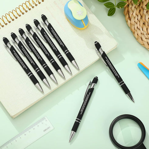 Teling 20 Pcs Employee Appreciation Pens Gifts Inspirational Quote Pens for Coworkers Motivational Ballpoint Pen with Soft Stylus Tip 1.0 mm Metal...