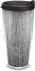 Tervis Gray Wood Grain Made in USA Double Walled Insulated Tumbler Travel Cup Keeps Drinks Cold & Hot, 24oz, Clear...