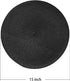AHHFSMEI Round Braided Placemats 15 Inch Round Table Mats for Dining Tables Natural Woven Heat Resistant Place mats Set of 6 (Black)...