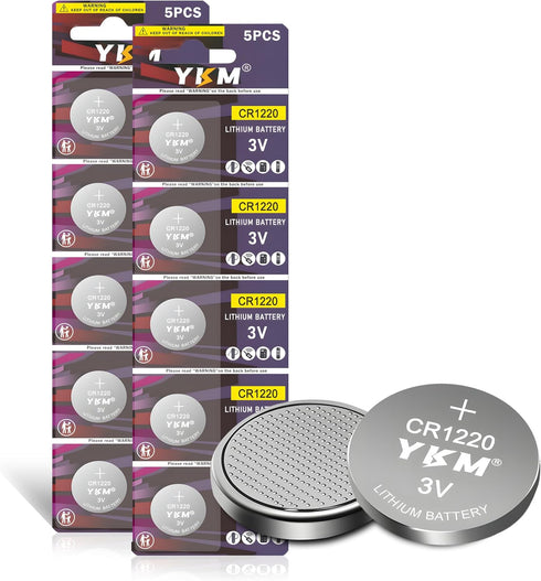 CR1220 1220 3 Volt Coin Lithium Battery for LED Light Thermometer Alarm Sensor Watch Battery 10 Pack ?5-Year Warranty?...