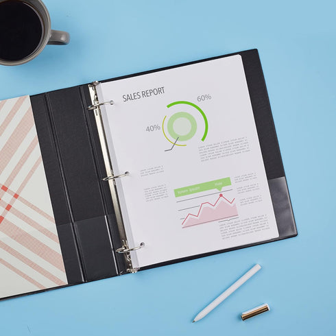 Avery Economy 3 Ring Binder, 1.5" Round Rings, Color (Black, Pacific Blue) Will Vary, 1 Binder (11778)...