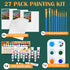 Acrylic Painting Set with 1 Packs / 10 PCS Nylon Hair Brushes 12 Color Tubes (12ml, 0.4 oz) 1 PCS Paint Plate and 4 PCS Canvas for Acrylic Paintin...