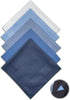15.7" Cotton Navy Blue Pocket Squares for Men, Machine Wash Soft Gentlemen Handkerchiefs Hankie for Formal Daily Use...