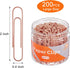 Rose Gold Paper Clips, 200 Count Large Size, 2 Inch Jumbo Paperclips, School and Office Supplies...